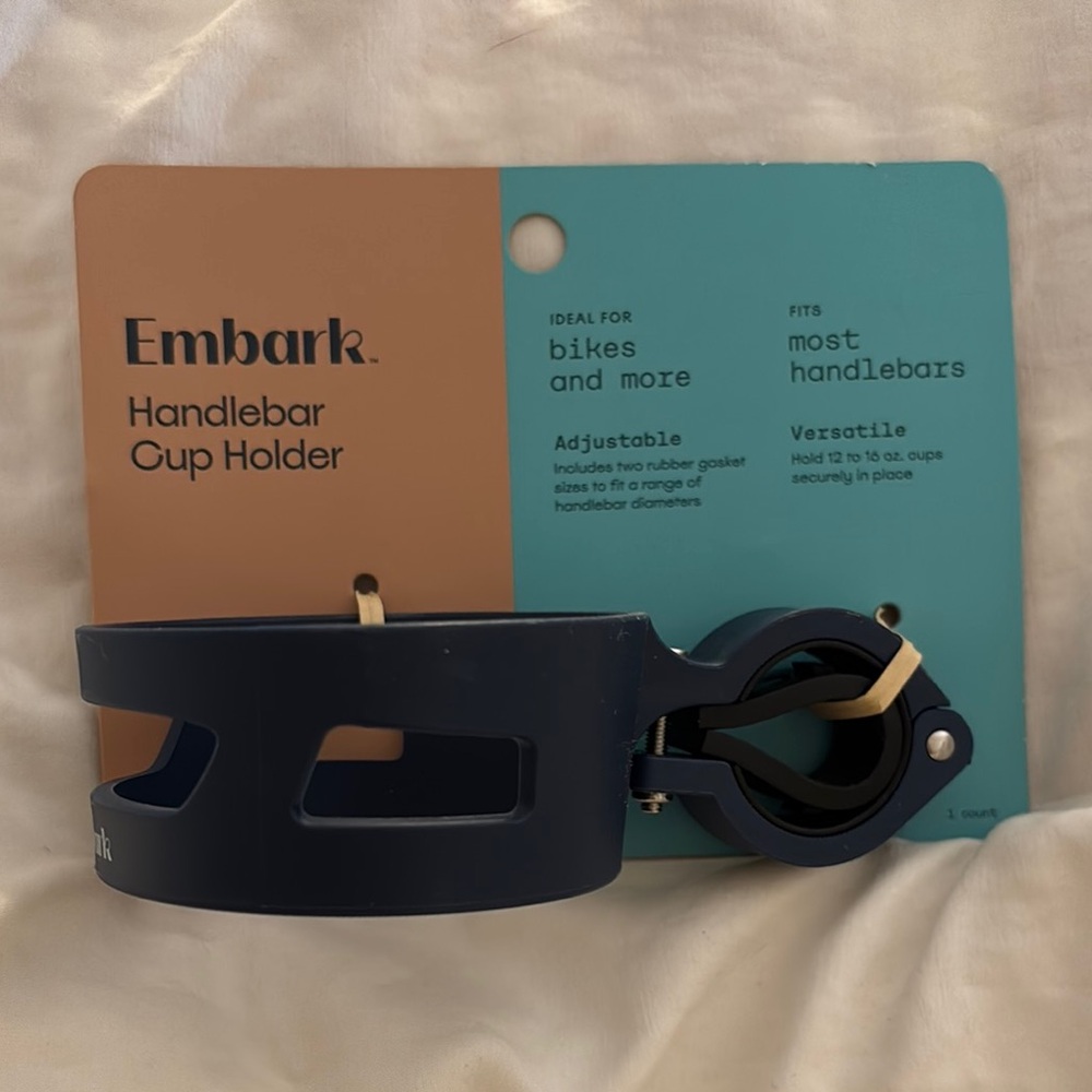 New Embark Handlebar Cup Holder in Blue…Fits most handlebars…